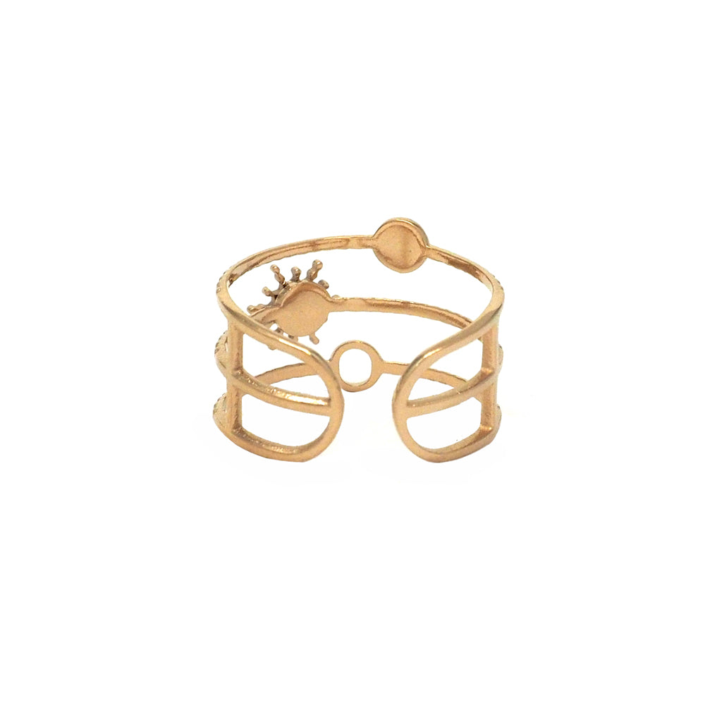 Bague triple anneaux soleil