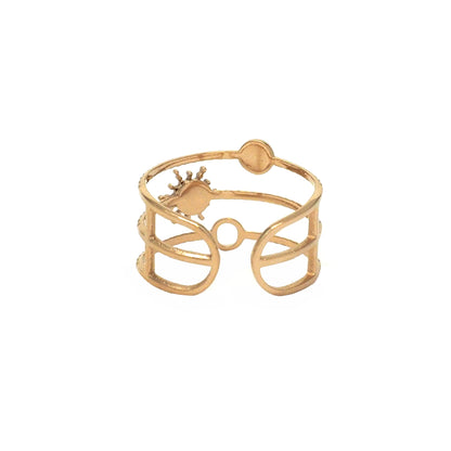 Bague triple anneaux soleil