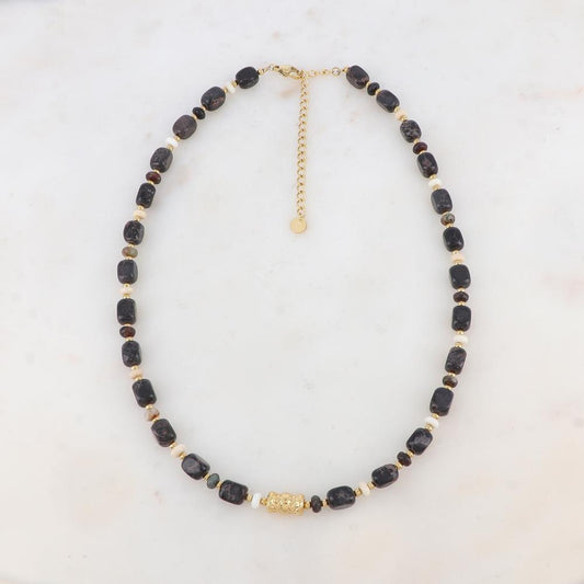 Collier avec pierres naturelles (39+7CM)