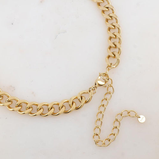 Collier en maille avec pièce géométrique, étoiles et strass (38+10CM)