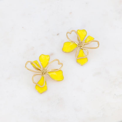 B.O à puce avec fleur émaillée