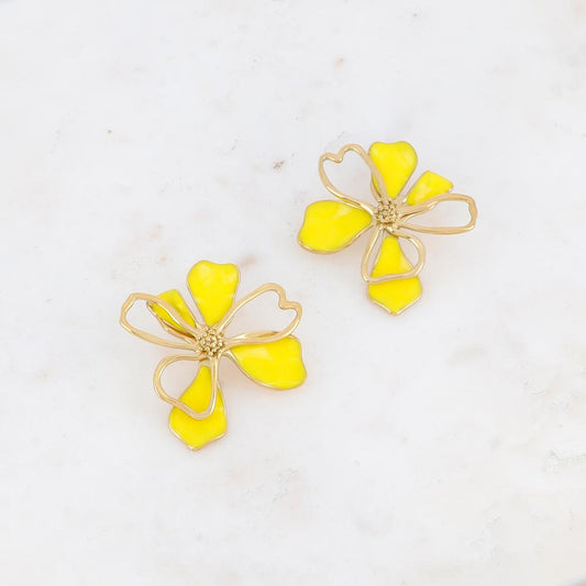 B.O à puce avec fleur émaillée