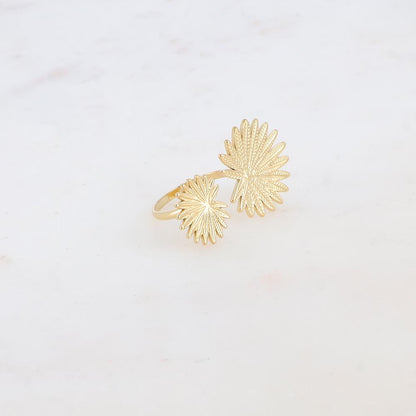 Bague double feuillage