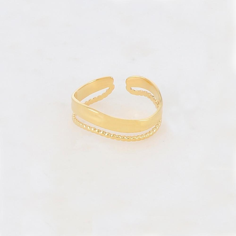 Bague ajustable double rangs
