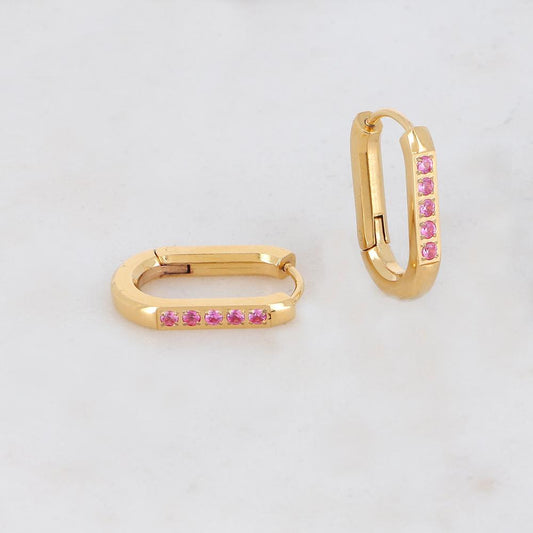 Créoles avec strass 1,2 X 2 CM