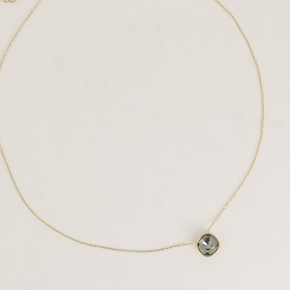 Collier orné de cristal de Swarovski® 8 mm - Longueur de chaîne : 39+5 cm - Diamètre du cristal : 8 mm - Black diamond
