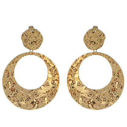 Boucles d'oreilles à puce effet martelé