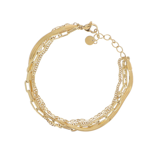 Bracelet 4 rangs avec maille