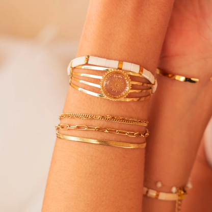 Bracelet 4 rangs avec maille