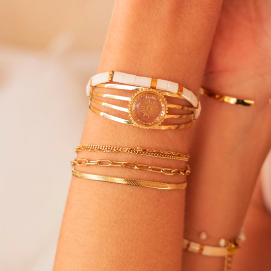 Bracelet 4 rangs avec maille