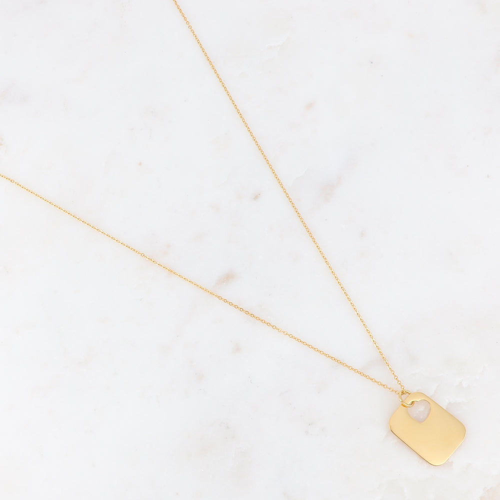 Collier doré avec un pendant géométrique 60+5 cm