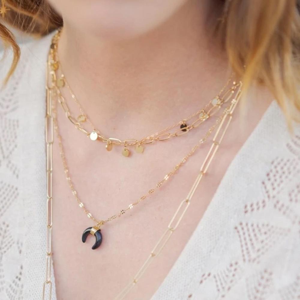 Collier doré avec des pampilles 38+5 cm
