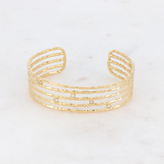Manchette cinq rangs avec strass