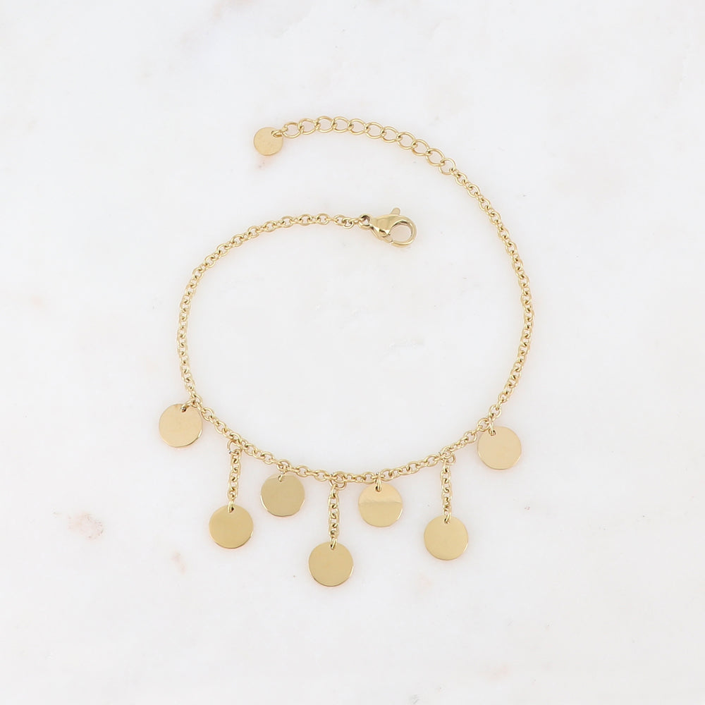 Bracelet avec pampilles rondes