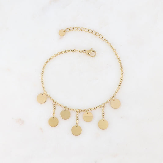 Bracelet avec pampilles rondes