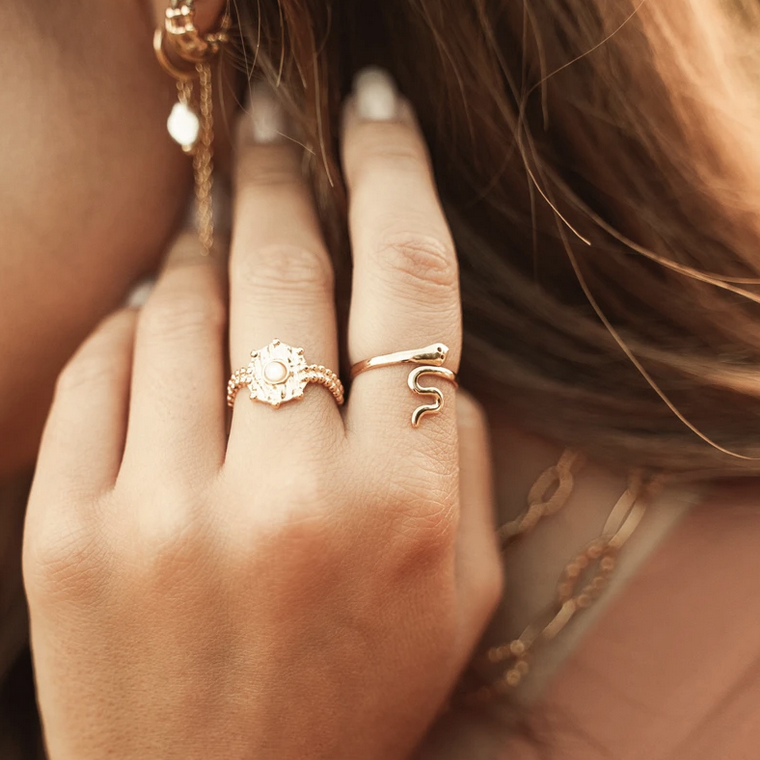 Bague serpent ajustable