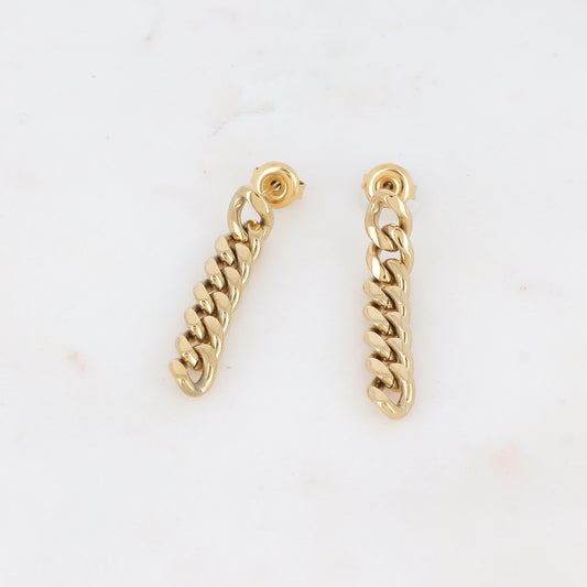 B.O à puce pendantes en maille 0,6 x 3,5cm