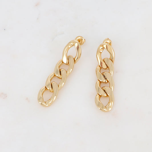 B.O à puce pendantes en grosse maille 1,2 x 4,6cm