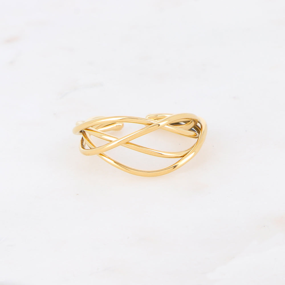 Bague avec 4 anneaux croisés