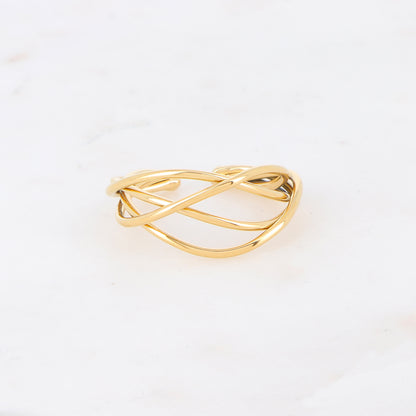 Bague avec 4 anneaux croisés