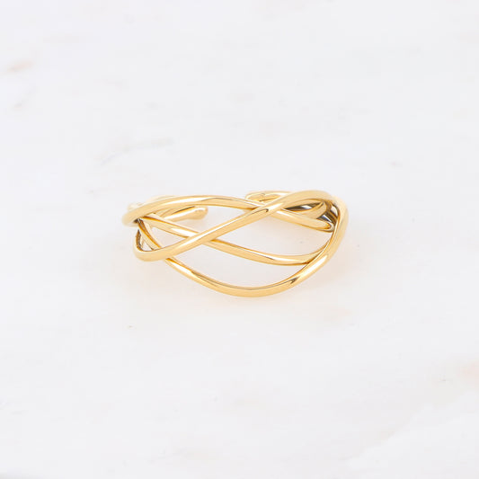 Bague avec 4 anneaux croisés