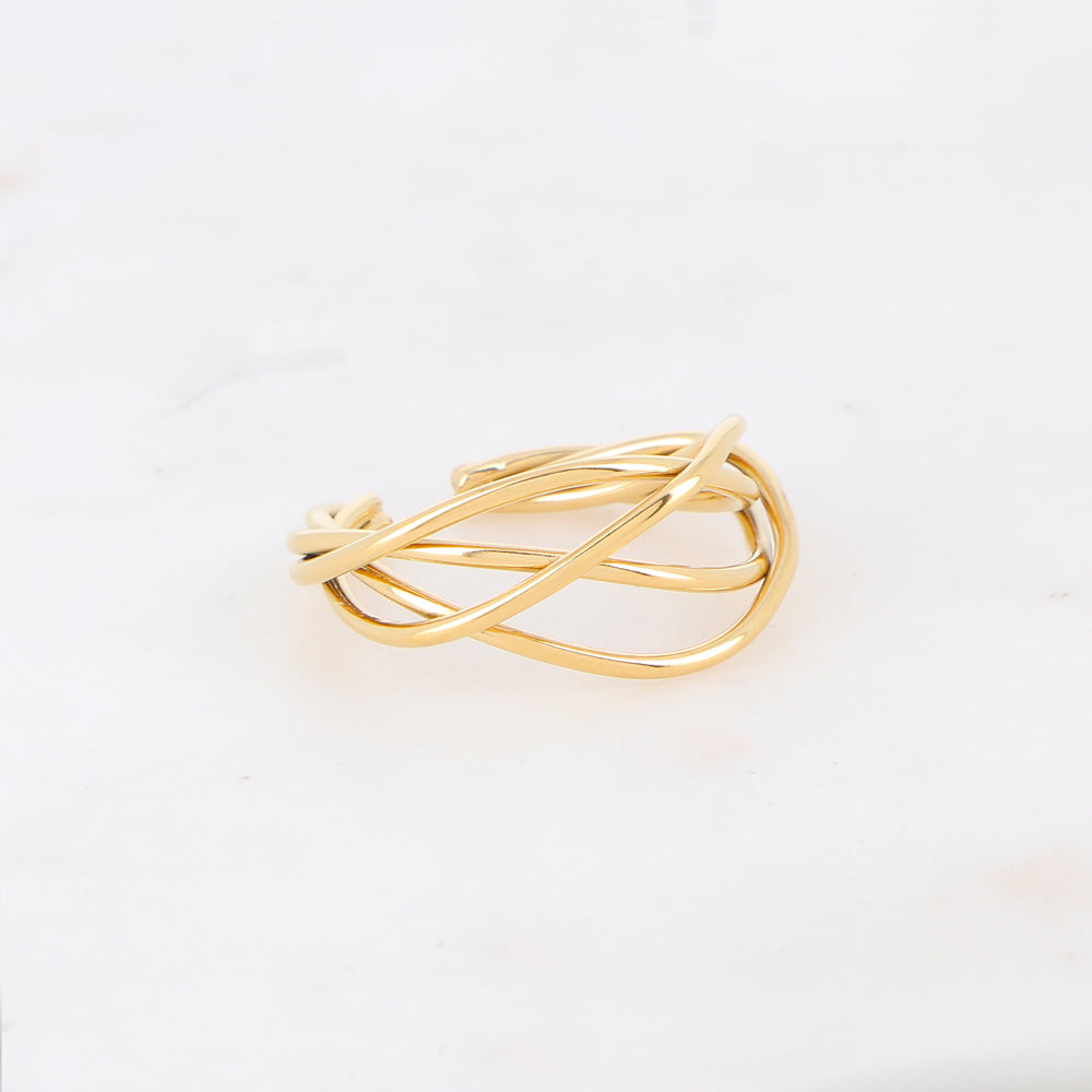 Bague avec 4 anneaux croisés