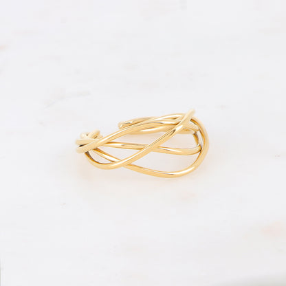 Bague avec 4 anneaux croisés