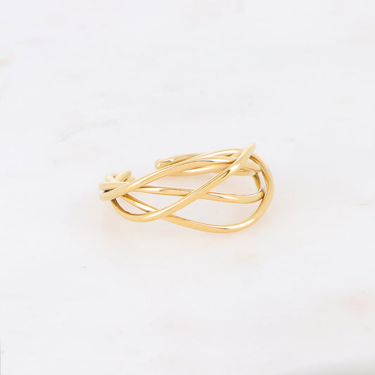 Bague avec 4 anneaux croisés