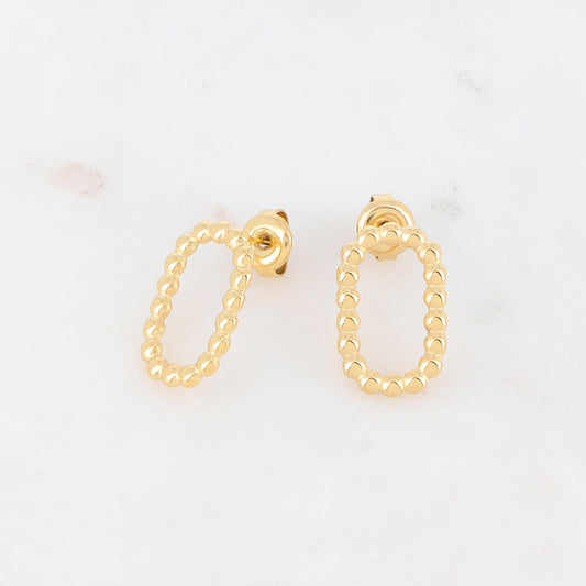 B.O. à puce avec anneau rectangulaire 1,1x 1,7 cm