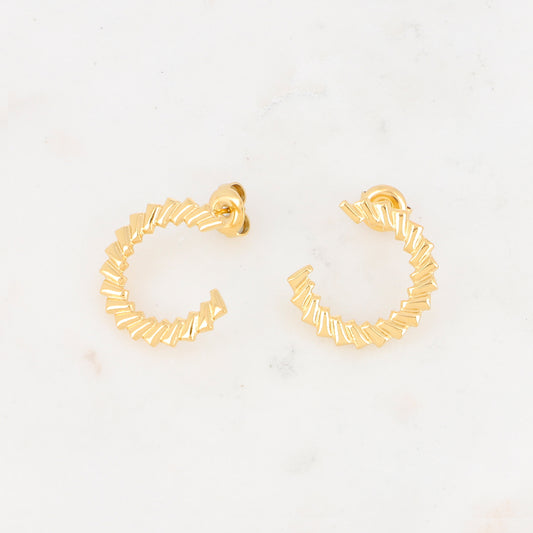 B.O. à puce avec anneau demi rond Diamètre : 1,9 cm.