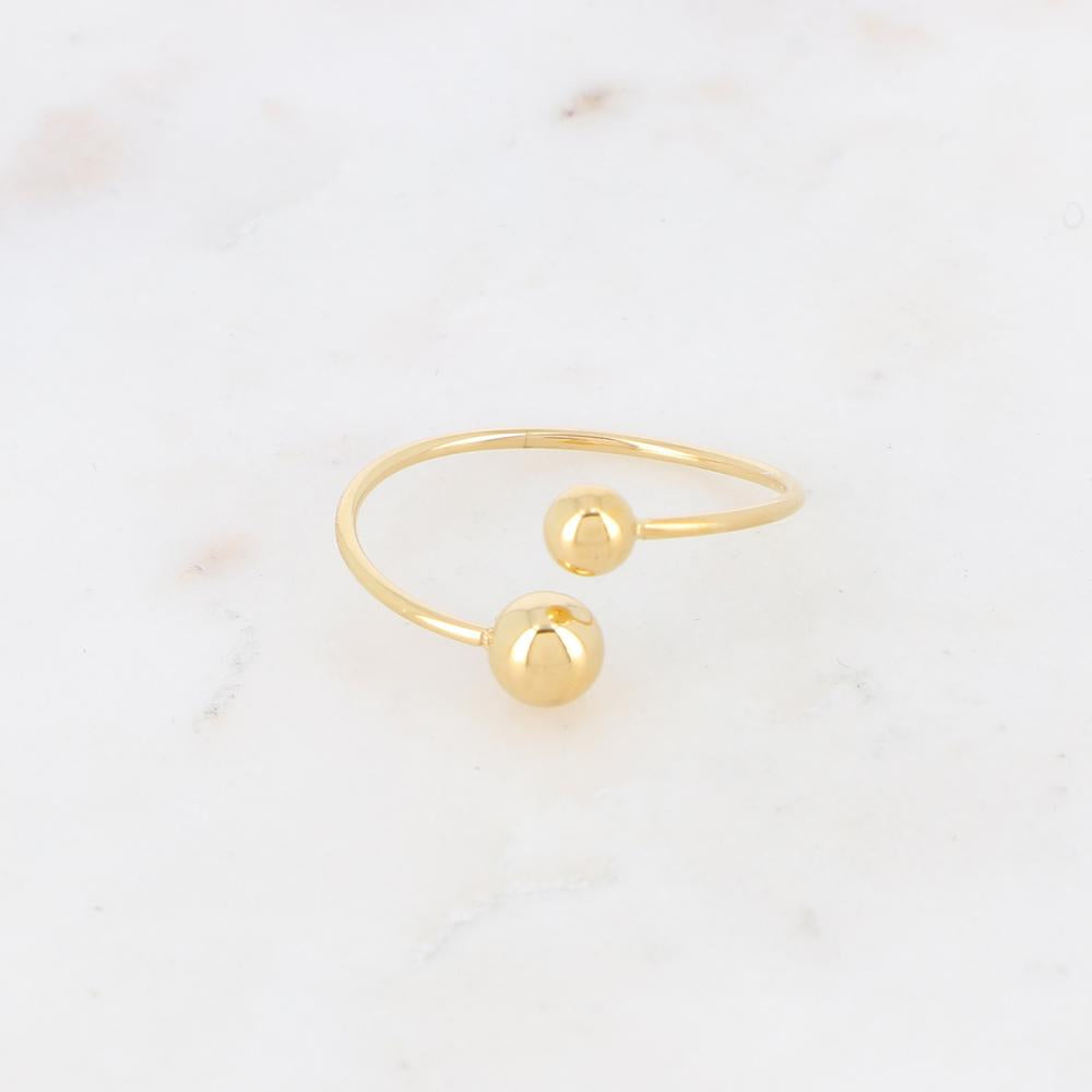 Bague avec 2 boules
