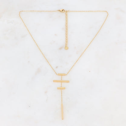 Collier doré avec 4 barres 38+7 cm