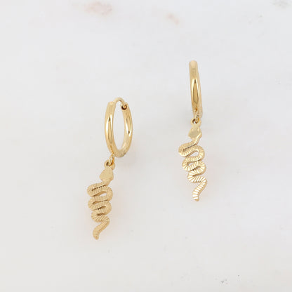 Créoles avec serpent 0,5x 3 cm
