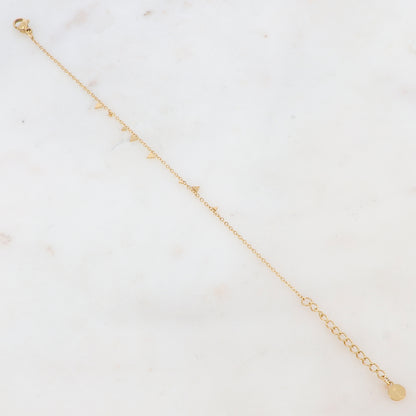 Bracelet avec guirlande de triangles