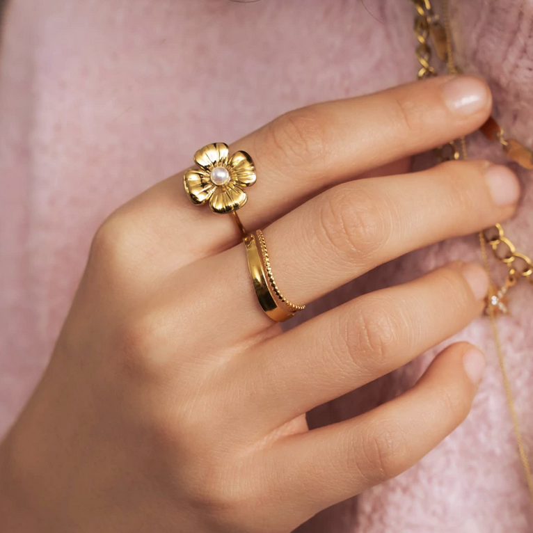Bague ajustable double rangs