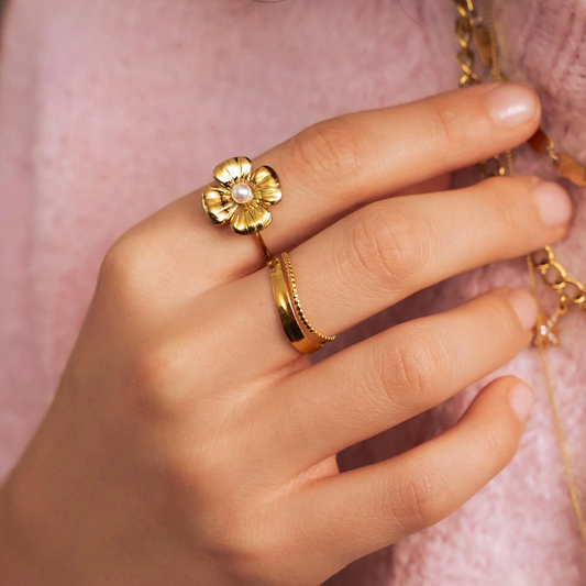 Bague ajustable double rangs