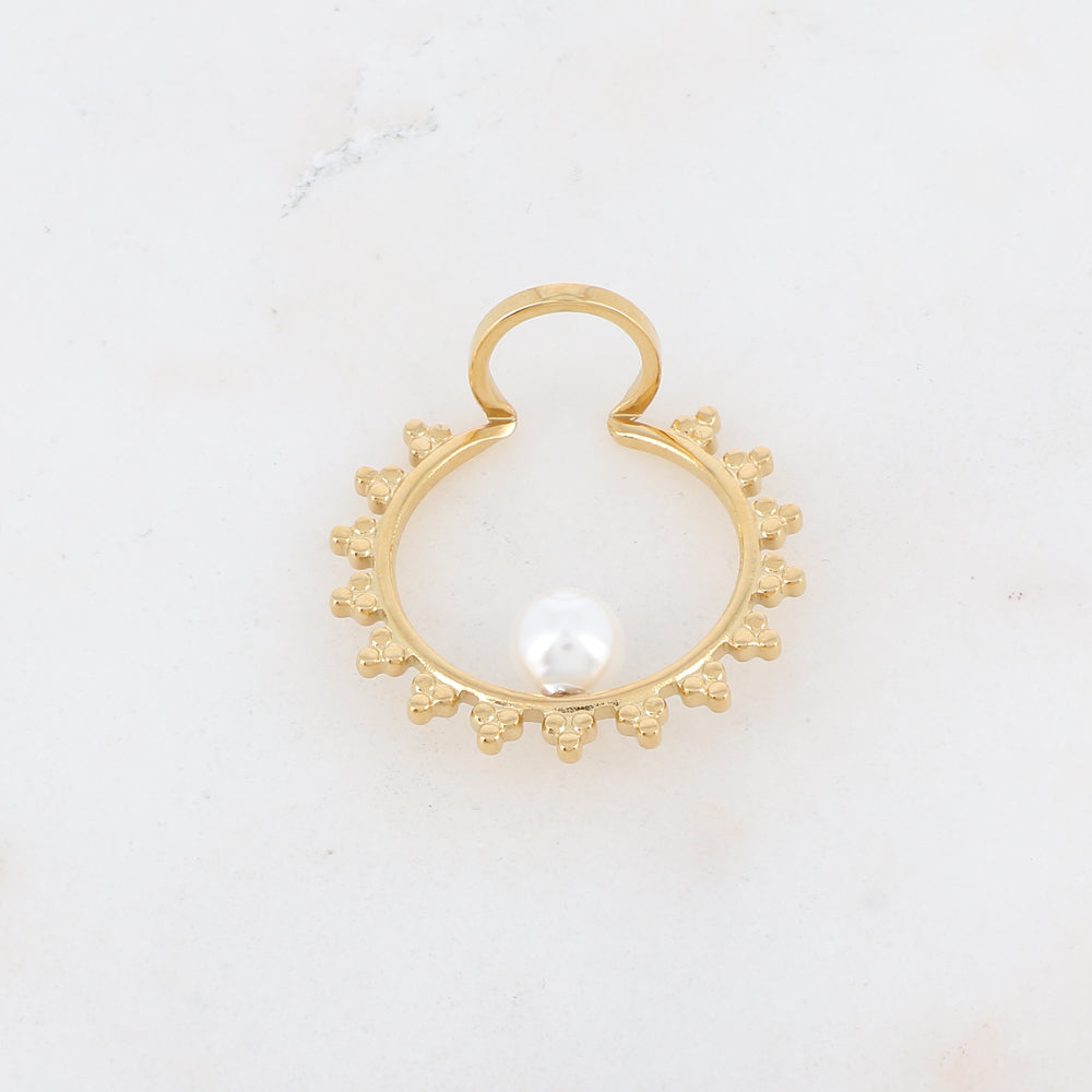 Ear Cuff avec perle d'eau douce 2,6 x 2,5 cm