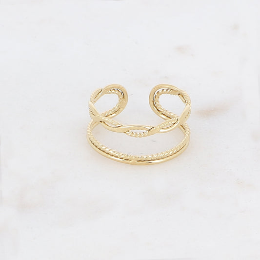 Bague double rangs
