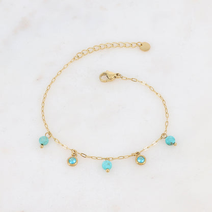 Bracelet avec pierres naturelles et strass