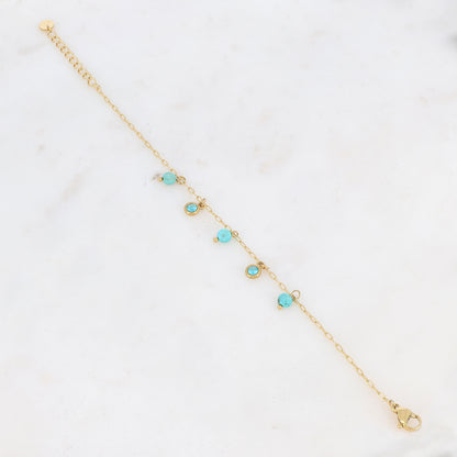 Bracelet avec pierres naturelles et strass