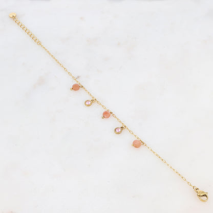 Bracelet avec pierres naturelles et strass