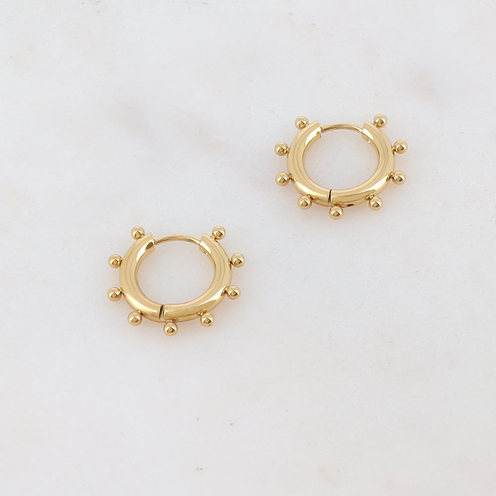 Créoles avec 9 boules (1.5CM)