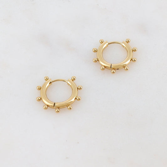 Créoles avec 9 boules (1.5CM)