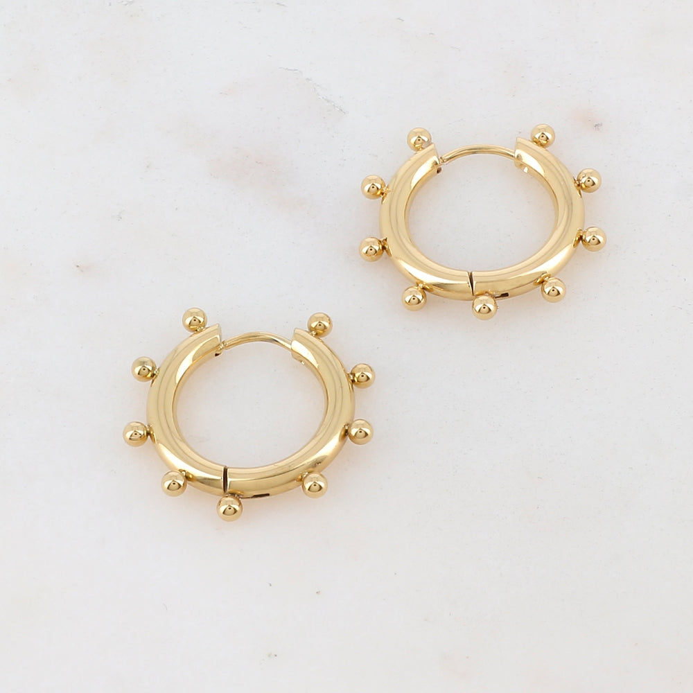 Créoles avec 9 boules (2CM)