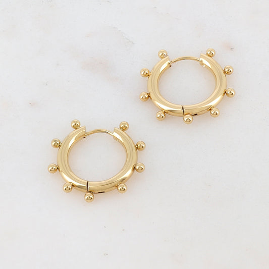Créoles avec 9 boules (2CM)