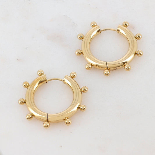 Créoles avec 9 boules (2.5CM)