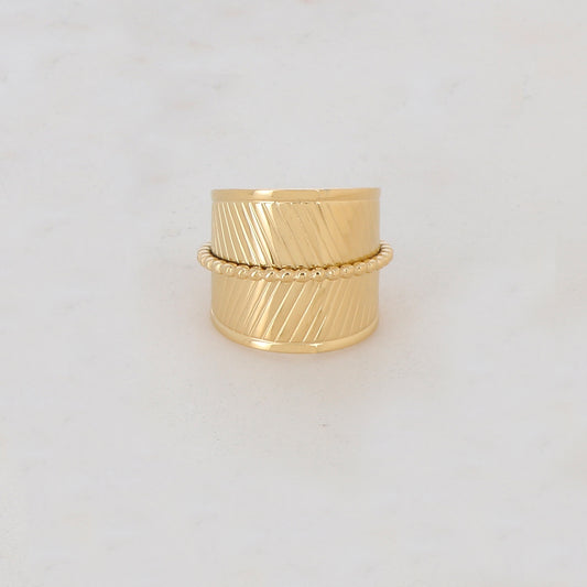 Bague NON REGLABLE avec motif rayé