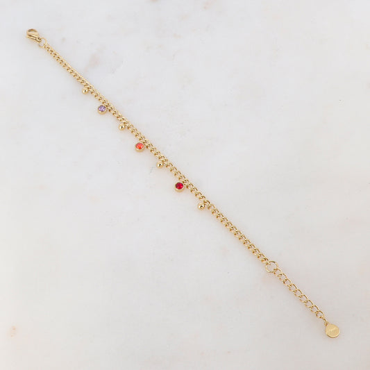Bracelet en maille avec strass
