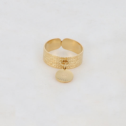 Bague pendante pampille ronde