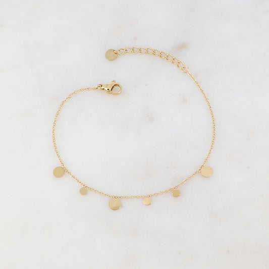 Bracelet avec pampilles rondes